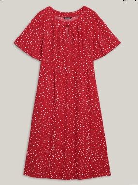 BloomChic Red & White Polka Dot Midi Dress